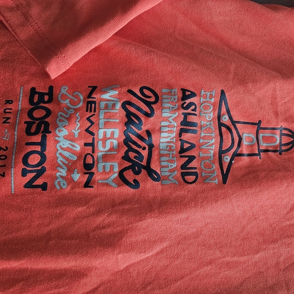 NORTH FACE ORANGE LONG SLEEVE WOMENS SHIRT 2017 BOSTON MARATHON SMALL - Picture 4 of 4